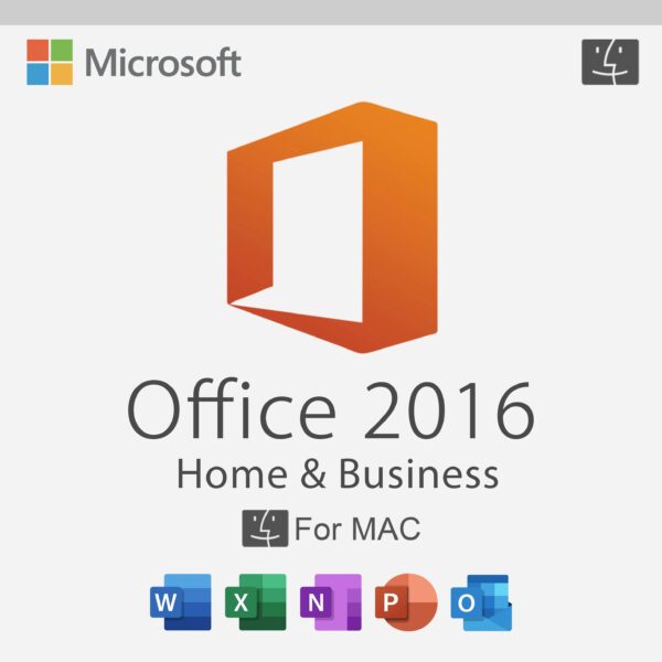 Microsoft Office 2016 Home and Business for Mac – Lifetime License Key, instant activation.