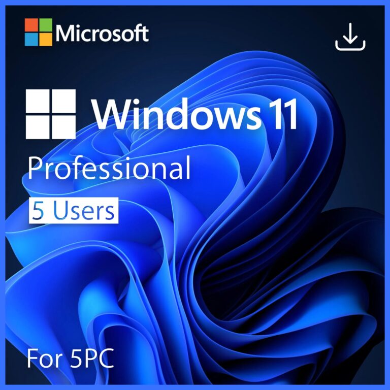 Genuine Windows 11 Pro License Key for 5 Users - Instant Digital Delivery by UKeyLock