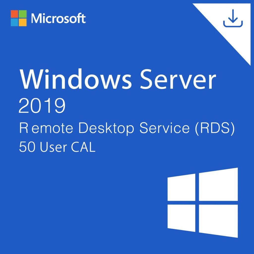 Windows Server 2019 RDS 50 User CAL License – Remote Desktop Access
