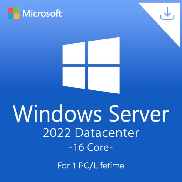 Microsoft Windows Server 2022 Datacenter 16 Core Key – Instant Delivery