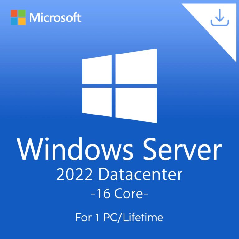 Microsoft Windows Server 2022 Datacenter 16 Core Key – Instant Delivery