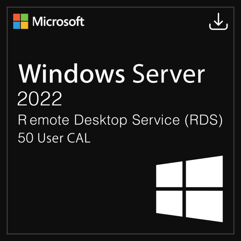 Windows Server 2022 RDS 50 User Connections License – Secure Remote Access